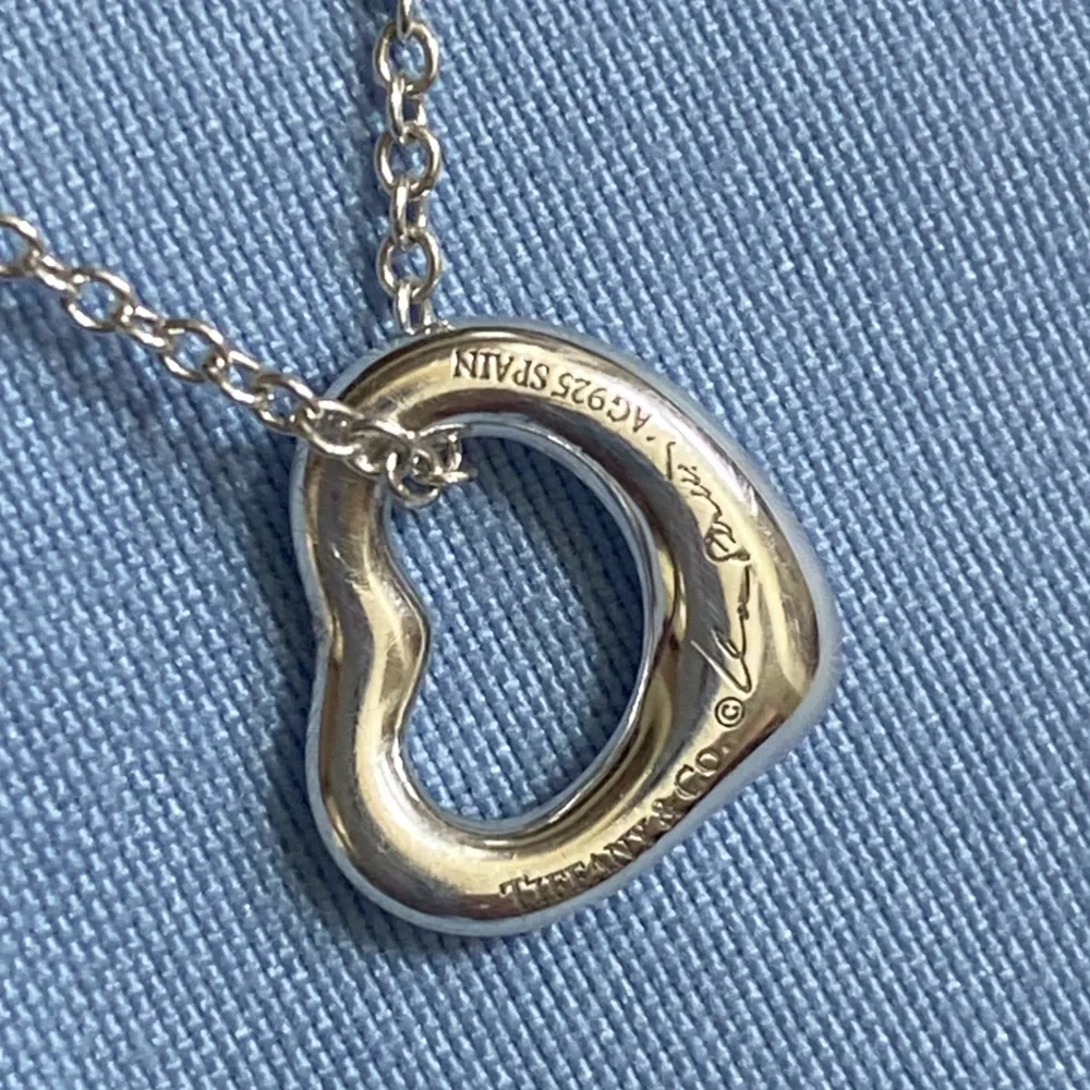 Tiffany & Co. Sterling Open Heart Necklace - Picture 3 of 11